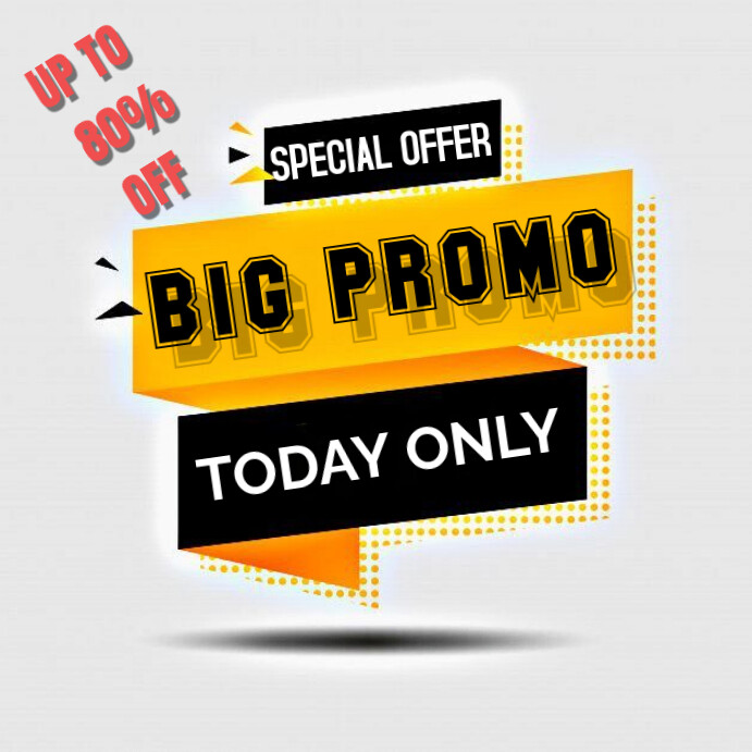 Copy of White Typographic Big Promo Template Instagram Post | PosterMyWall