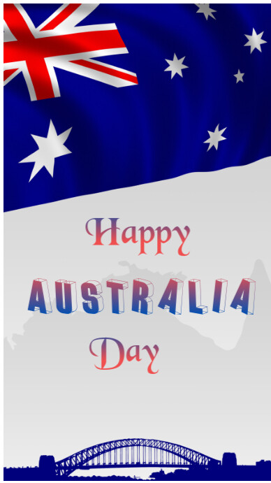 White Typographic Blue And Gray Australia Instagram Story Instagram Story template
