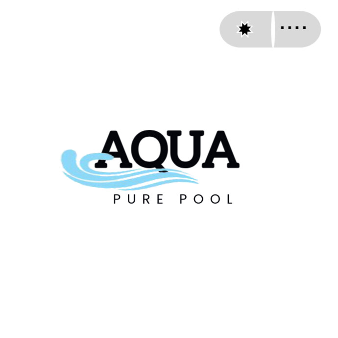 Copy of White Typographic blue simple aqua pure pool logo A Logo ...