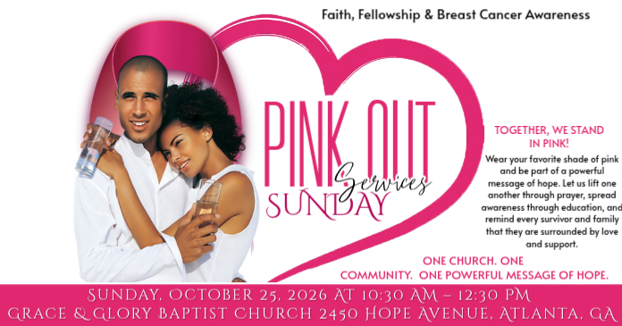 White Typographic Breast Cancer Awareness Church Service Facebook ...