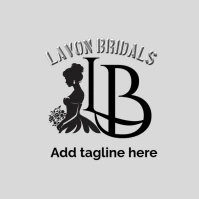 White Typographic Bridals Shop Logo Design Template  Logo