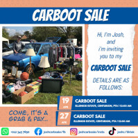 White Typographic Carboot Sale  Instagram Post template