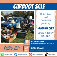 White Typographic Carboot Sale  Instagram Post Instagram-Beitrag template