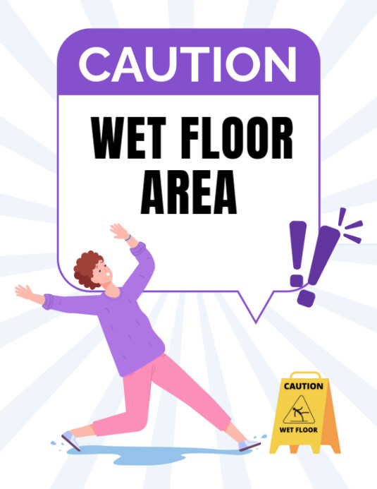 White Typographic Caution And Warning Posts  Flyer (us Letter) template
