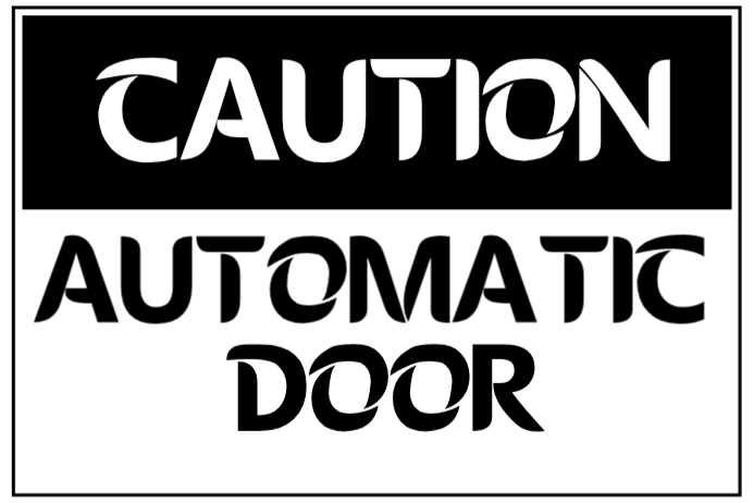 White Typographic Caution Sign Poster Templat | PosterMyWall