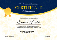 White Typographic Certificate Of Completion A4 template