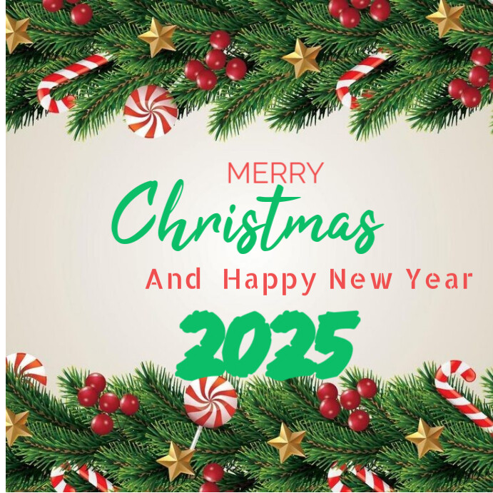 Plantilla de White Typographic Christmas And New Year Wishes Instagram ...