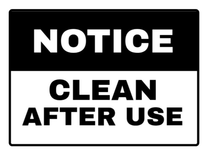 Notice Sign Clean White Typographic Clean Notice Announcement Sign Board Presentation ...