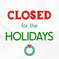 Weiß Holiday Closure Announcement Instagram Post Template