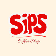 White Typographic Coffee Shop Logo Logo template