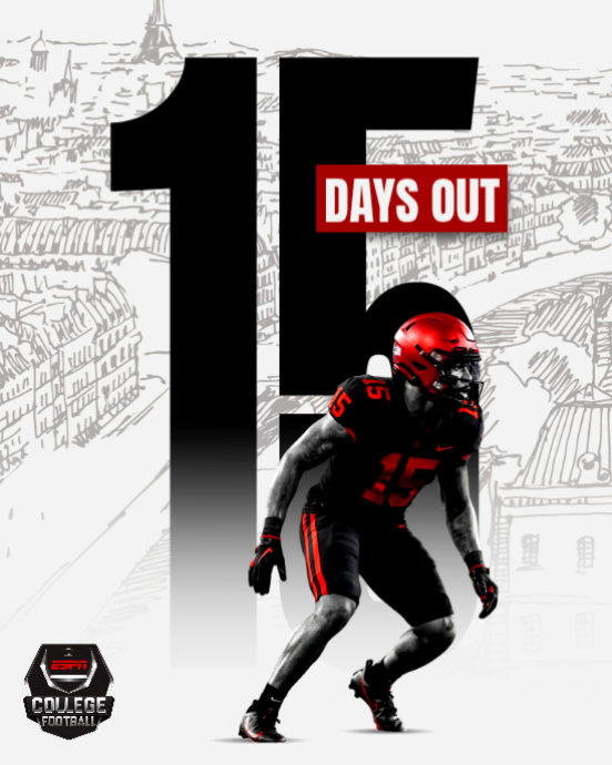 White Typographic College Football Countdown Instagram Portrait ...