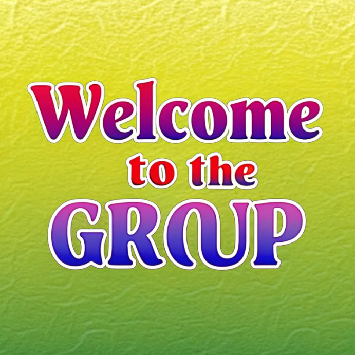 White Typographic Colorful Group Welcome Poster Instagram Post Template ...