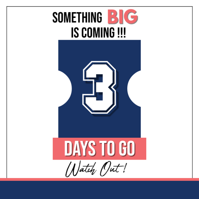 Countdown Announcement เทมเพลต | PosterMyWall