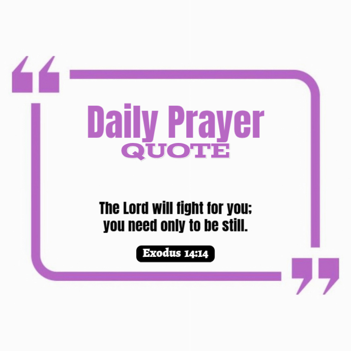 White Daily Prayer Quote Logos Template | PosterMyWall