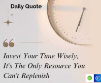 White Typographic Daily Quote Medium Rectangle template