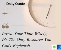 White Typographic Daily Quote Medium Rectangle Retângulo médio template