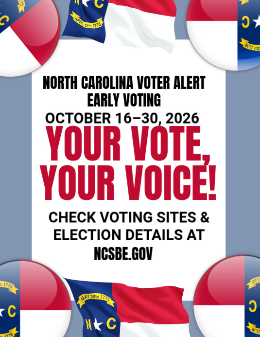 White Typographic Early Voting Election Flyer Template | PosterMyWall