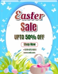 White Typographic Easter Sale  Poster/wallboard Iphosta/Ibhodi lasebondeni template