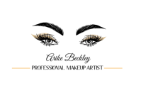 White Typographic Editable Eyebrow Makeup Artist Logo With Feminine Design And Elegant Fonts Postcar Открытка template