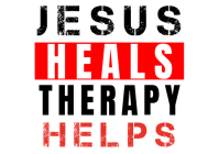 White Typographic Faith and Healing A3 template