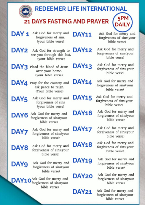 White Typographic Fasting Bulletin  A3 A1 template