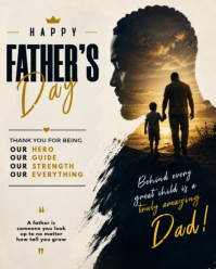 White Father's Day Instagram Portrait Template