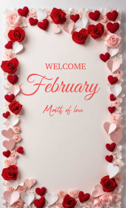 White Typographic February Month Design  Us Legal template