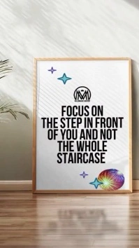 White Typographic Focus Motivation Youtube Short template