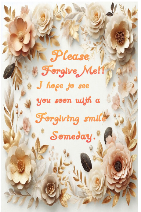 White Typographic ForgivenessPoster Template | PosterMyWall
