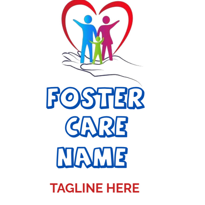 Plantilla de White Typographic Foster Care Size Logo | PosterMyWall