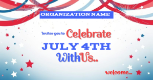 White 4th of July Celebration Facebook Event Cover Template