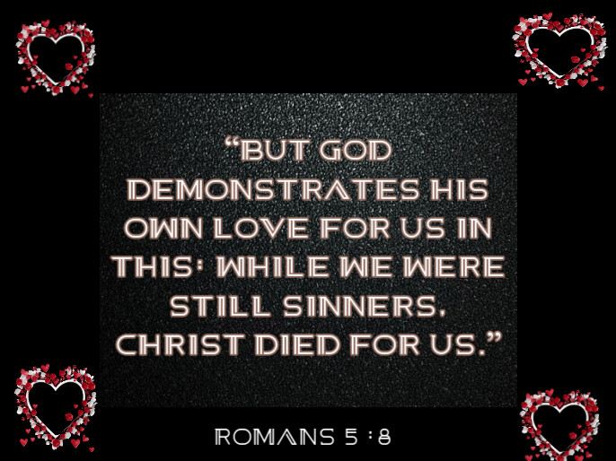 White Typographic God's Love Bible Quote Presentation Apresentação template