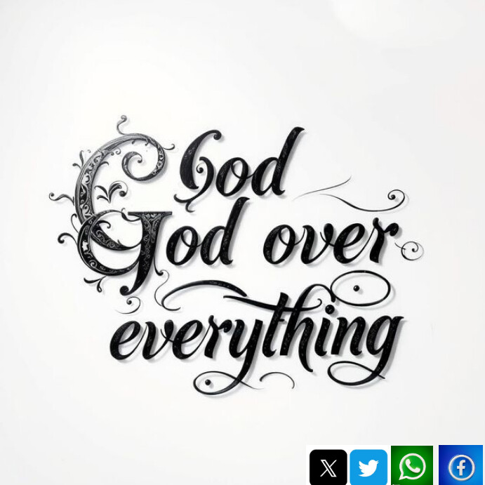White Typographic God Over Everythings Instagram Post Template ...