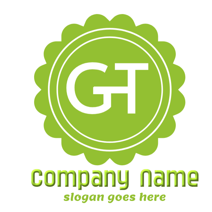 Plantilla de White Typographic Gt Logo, Vintage GT logo GT lettering ...