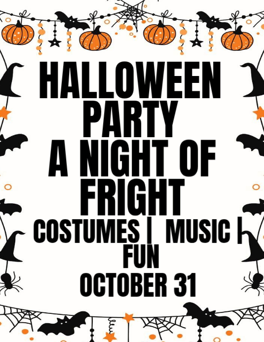 White Halloween Party Flyers Template | PosterMyWall