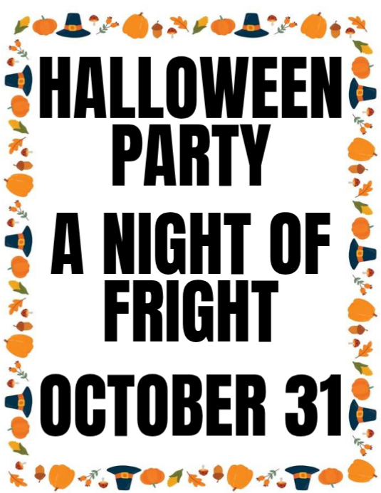 White Typographic Halloween Party Flyer Template | PosterMyWall