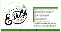 White Typographic Happy Earth Hour  Facebook Shared Image template