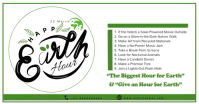 White Typographic Happy Earth Hour  Facebook Shared Image template