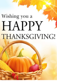 White Typographic Happy Thanksgiving Basket Poster – Autumn Harvest Pumpkin & Corn Illustration" A4 template