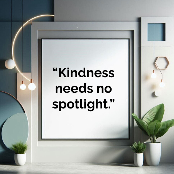 White Typographic Inspirational Selflessness Quotes Square (1:1 ...