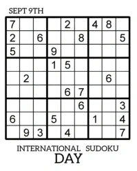 White Typographic International Sudoku Day Instagram Portrait template
