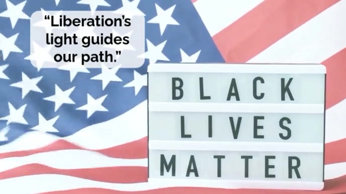 White Typographic Juneteenth Celebration Quotes  Digital Display (16:9) template
