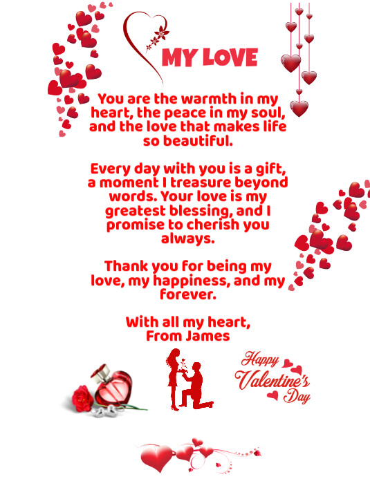 White Typographic Love Messages For Valentine's Day Flyer (us Letter White Typographic Love Messages For Valentine's Day Flyer (us Letter