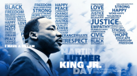 White Typographic Martin Luther King Day Digital Display (16:9) template