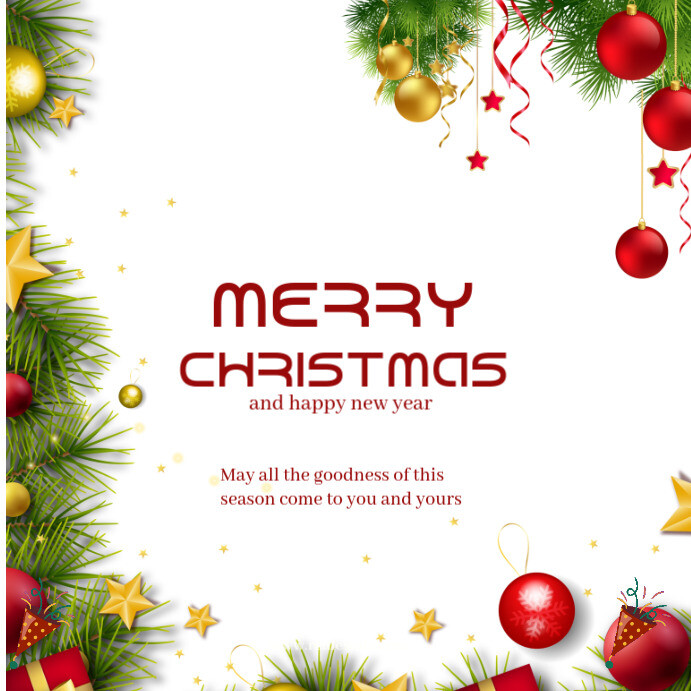 Plantilla de White Typographic Merry Christmas Design Instagram Post ...