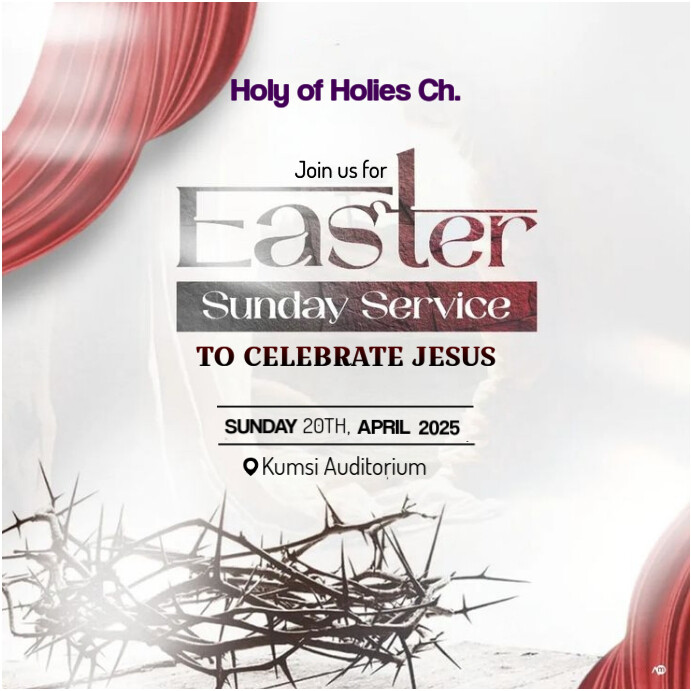 White Typographic Minimal Modern Happy Easter He Is Risen Template White Background  Instagram Post