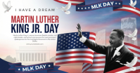 White Typographic Mlk Day Facebook Shared Image template