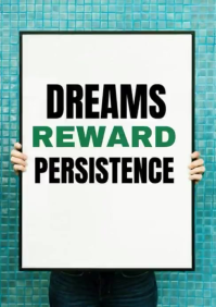 White Typographic Motivational Quote A4 Video template