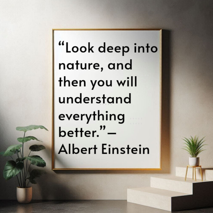White Typographic Nature And The Environment Quote Instagram Post template