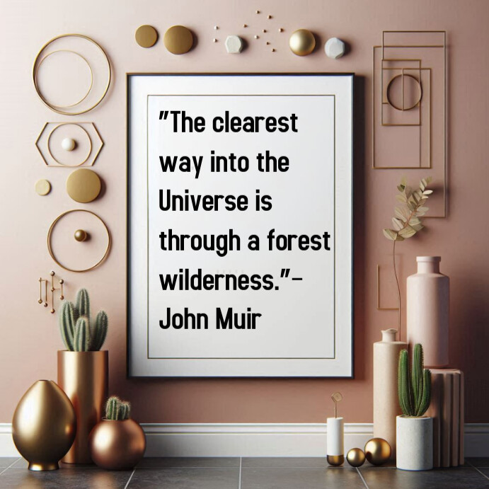 White Typographic Nature And The Environment Quote Instagram Post template